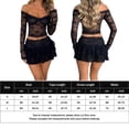 thumbnail image 2 of Vestido Conjunto de falda y top con retazos de encaje para mujer Ropa de primavera y verano negra Y2K Ygjytge Negro T L para Mujer, 2 of 9