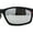 Matte Black Silver / Silver Mirror, variant on Mens Lion Shield Emblem 90s Racer Rectangle Wrap Sunglasses Black Red