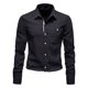 thumbnail image 1 of Nueva camisa de negocios ligera con botón de solapa informal de color sólido de manga larga Pompotops oipoqjl27068, 1 of 7