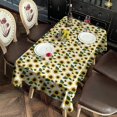 thumbnail image 2 of White Sunflower Pattern Rectangle Tablecloth 60"x120",Waterproof Polyester Rectangle Table Cloth, Wipeable Spillproof Polyester Tablecloth for Dining, Camping, Indoor and Outdoor, 2 of 6