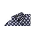 thumbnail image 4 of INSPIRE CHIC Men's Shirt Polka Dots Pattern Point Collar Long Sleeve Button Down Shirt 38 Navy Blue, 4 of 7