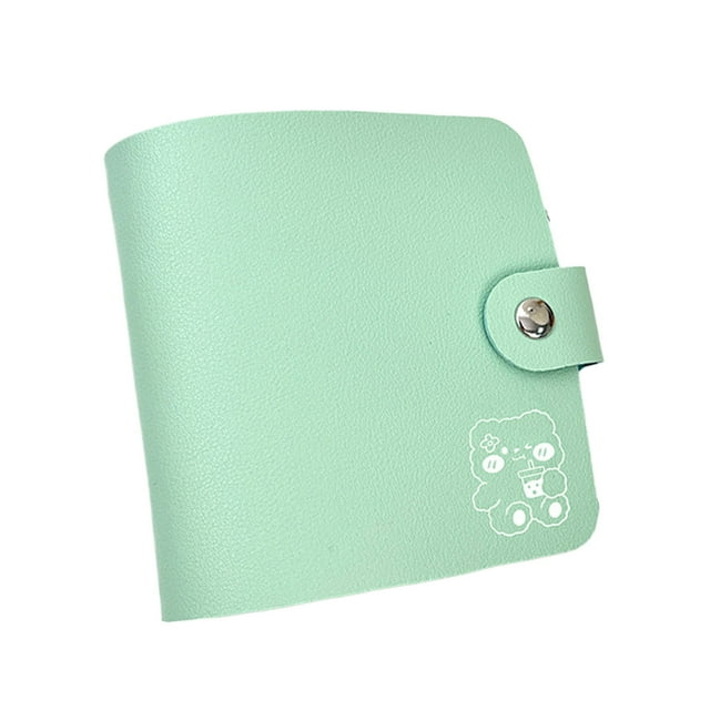 Bewildely Mini álbum de cuero, mini y compacto, suave con almacenamiento conveniente para artículos conmemorativos Almacenamiento y organización del hogar tipo+2 20 p interior de PP de 2 pulgadas
