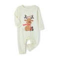 thumbnail image 3 of Elippeo Family Christmas Pajamas Matching Set, Elk Print Long-Sleeve Tops with Plaid Pants Sleepwear Set for Adult, Kid, Baby, Dog, 3 of 10