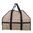 thumbnail image 3 of YM-Bolsa portadora de leña de tela Oxford, bolso de transporte para almacenamiento de carbón y madera de gran capacidad, color caqui, 3 of 10