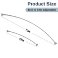 thumbnail image 7 of GIRACOA Curve Shower Curtain Rod, 42-72 Inches Adjustable Stainless Steel Arched Rod, Brushed Nickel Finish, Rustproof Heavy-Duty Bathroom Rod with 12 Hooks, Wall-Mounted (Drill Required), 7 of 7