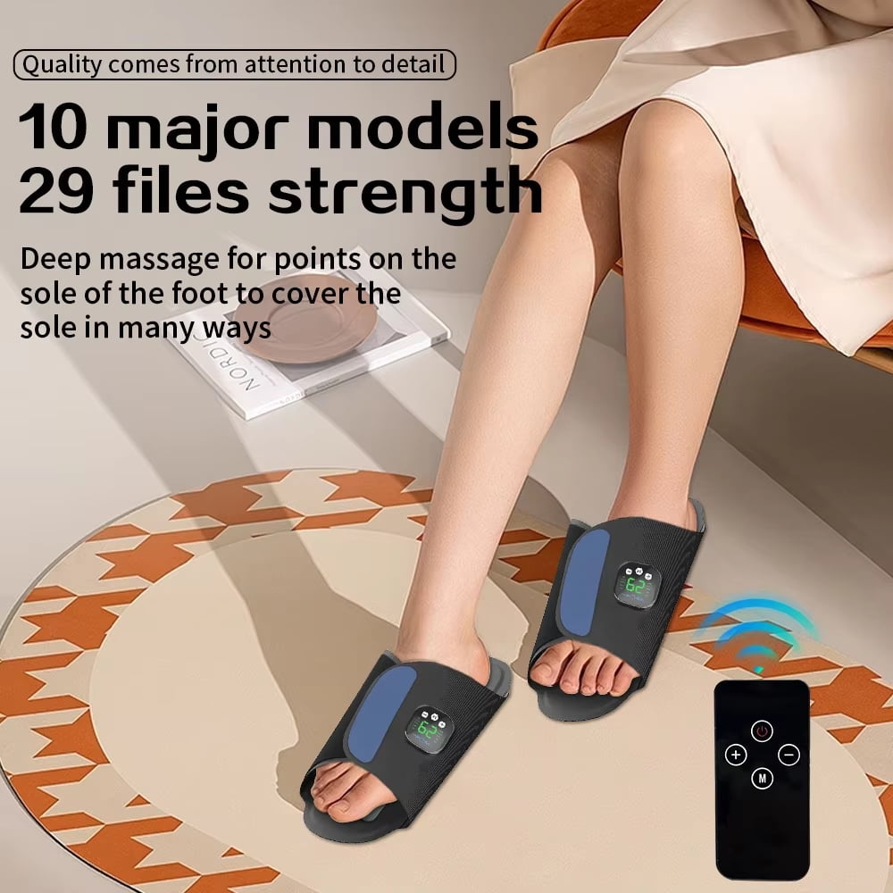 Foot Mat Electronic Foot Massager 10 Modes USB Rechargeable Relaxation Muscle Shoe