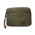 thumbnail image 1 of Bolso de mano para hombre, ligero, con cierre de cremallera, tarjetero, cartera moderna Verde, 1 of 9