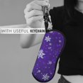 thumbnail image 4 of Zufioo Dark Purple Snowflakes Print Sunglasses Case Tactical Zipper Sunglasses Carrying Case for Men Women, 4 of 6