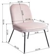 thumbnail image 4 of CRO Decor Chaises d'Appoint en Velours Rose avec Pieds Enduits de Noir (Lot de 2), 4 of 7