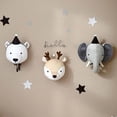 thumbnail image 4 of Cabeza De Oso Blanco Para Colgar En La Pared, Juguete De Peluche, Muñeca De Princesa Para Niña, Regalo Para Bebé, Decoración De Pared De Habitación De Guardería Scienceny BA001104-00, 4 of 6