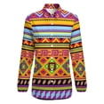 thumbnail image 4 of Africa Ethnic Colorful Pattern Long Sleeve Blouse Woman Streetwear Casual Shirts Summer Oversize Woman Streetwear Clothing Birthday Present, 4 of 7