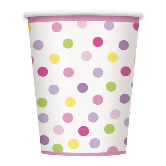 9-Ounce Pink Stork Baby Shower Paper Cups, 8pk