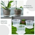 thumbnail image 5 of WHAMVOX 10Pcs Clear Flower Pot Plastic Nursery Pots for Indoor Use with Porous Design and Root Control 5.0x5.0x3.6in, 5 of 8