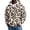 Beige1, variant on Mens Hoodies Full Leopard Print Zip Up Sweatshirt Hooded Pullover Tops Fall Winter Jackets Beige3 Size M