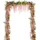 thumbnail image 1 of Pieza de flores artificiales, guirnalda de glicinas de seda, vid artificial, flor de seda de ratán para el hogar, jardín, ceremonia al aire libre, arco de boda, decoración floral, 1 of 6