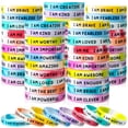 thumbnail image 1 of Pulseras de goma KUCLIN 100 piezas inspiradoras para niños, 1 of 6