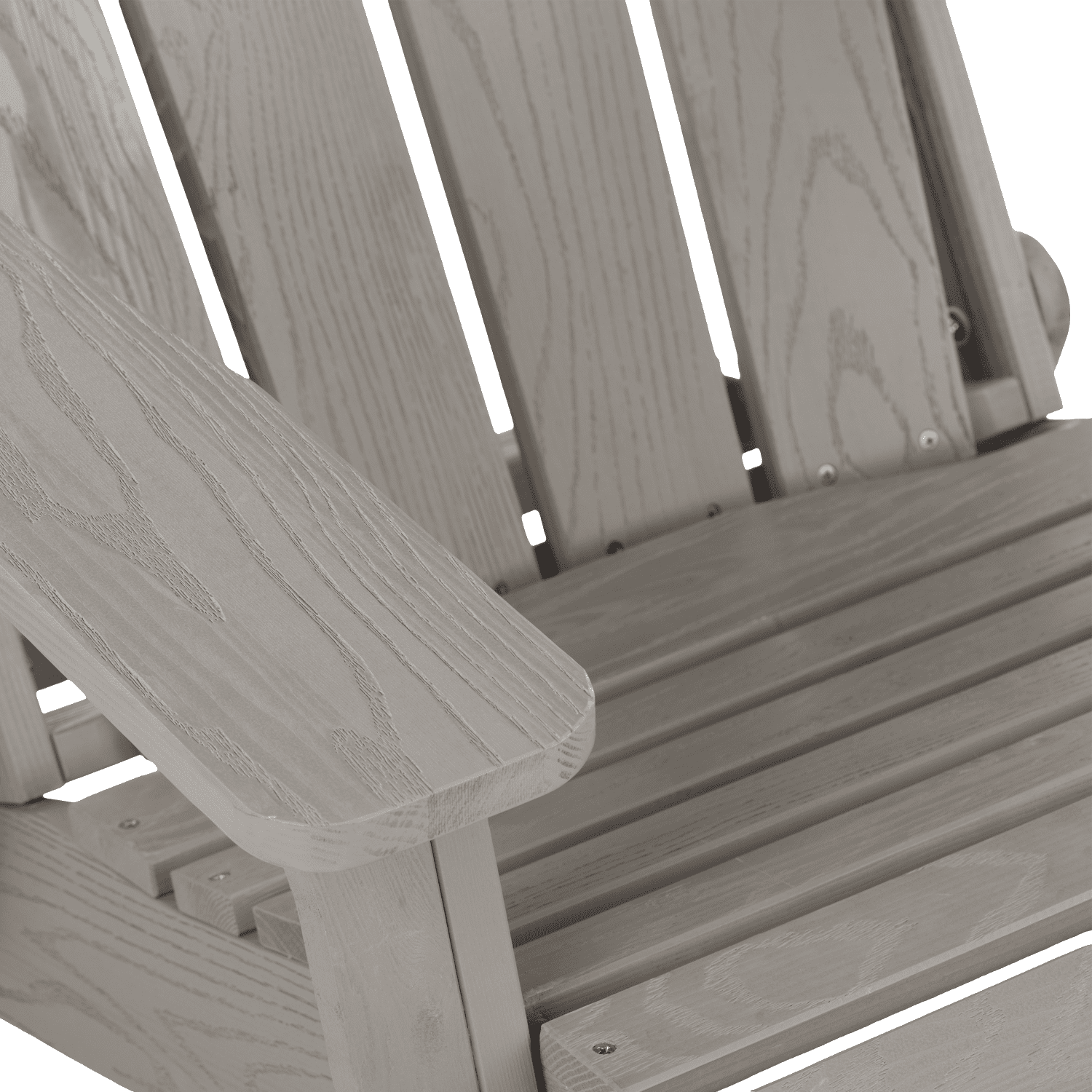 Tcbosik Adirondack Chair, Outdoor Folding Chair, Wooden Patio Chair for Lawn, Garden, Porch, Space Saving, Grey