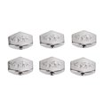thumbnail image 3 of Tuning Peg Tuners Button, Shiny Durable 6Pcs Big Square Shape Machine Head Replacement Buttons Metal Carved With Washer For Folk Electric Guitars, 3 of 8