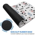 thumbnail image 6 of Long Mouse Pads for Desk,White Cow Milk Pattern Desk Mats on Top Of Desks, Desk Mouse Pad Extra Large with 3mm Non-Slip Base and Stitched Edge for Gaming,Office,Work,Home 31.5"x11.8", 6 of 6