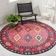 thumbnail image 2 of SAFAVIEH Montage Andreas Geometric Indoor/Outdoor Area Rug, Pink/Black, 3' x 5', 2 of 10