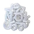 thumbnail image 3 of GUOOL Iron-on Patches Letter And Number Patches Decorative Stickers Embroidered Patches Applique Patches for Skirts Backpacks Dress Shirts White, 3 of 9