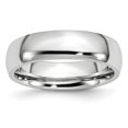 thumbnail image 1 of Bague Demi-Ronde en Chrome Cobalt Gravable Poli 6mm Taille 9 Bijoux Cadeaux pour Femmes, 1 of 4
