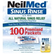 Neilmed Soothing Saline Nasal Sinus Rinse All Natural Relief, 100Ct