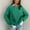 Green Ladies Sweaters, variant on SMihono Trendy Knit Sweater Women's Sweater 2023 New Loose Crew Neck Solid Color Long-Sleeved Lazy Style Knitted Sweater Green 10