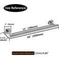 thumbnail image 2 of Brushed Nickel Bath Towel Bar Single Bars Towel Rack Rod Classic Wall Mounted SUS304 Stainless Steel Bathroom Towel Holder Toilet Kitchen Towel Shelf Single Layer,18 inches, 2 of 7