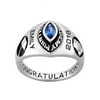 Order Now for 2025 Graduation, Freestyle Women's Sterling Silver Classic Marquise Stone FREEDOM CLASS RING, Personalized, High School or College