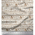 thumbnail image 1 of Soimoi Brown Moss Georgette Fabric African Tribal Print Fabric by Yard 42 Inch Wide, 1 of 3