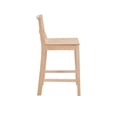 thumbnail image 5 of Pemberly Row Saddle Seat Counter Stools Set of Two in Unfinished Rubberwood, 5 of 16