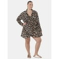thumbnail image 2 of Time and Tru Women’s and Women’s Plus Coverup Wrap Dress with Long Sleeves, Sizes XS-3X, 2 of 5