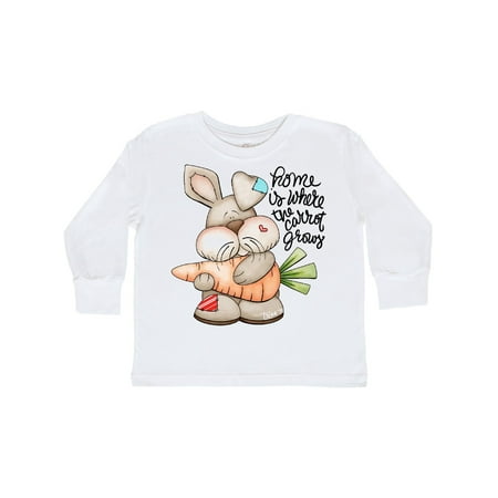 

Inktastic Home is Where Carrot Grows Bunny Rabbit Gift Toddler Boy Girl Long Sleeve T-Shirt