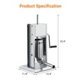 thumbnail image 7 of Luku Sausage Stuffer, Manual 7LB/3L Sausage Maker Machine, Meat Stuffer With Dual Speed, Stainless Steel Heavy Duty Sausage Filler With 4 Stuffing Tubes, for Commercial and Home Use, 7 of 7