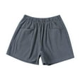 thumbnail image 3 of Women's Casual Shorts Comfortable Elastic Waist Summer Pants With Pockets For Everyday Wear, 3 of 3