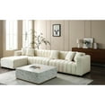 thumbnail image 6 of 139'' Channel Velvet Upholstered Left Chaise For Collection Home Interior, 6 of 6