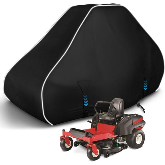 Lawn Mower Cover, 600D Waterproof Zero Turn Mower Cover (79×46×55 Inch/Black)