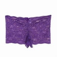 thumbnail image 4 of Sakmal Plus Size Underwear for Women Crotchless Full Coverage Lace Panties Stretch Purple Panties for Ladies 4XL, 4 of 5