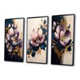 thumbnail image 3 of Designart "Deep Pink and Blue Crocus Blossom II" Floral & Botanical Framed Wall Art Set Of 3 - Pink Crocus Frame Canvas Set For Living Room Decor, 3 of 6