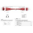 thumbnail image 5 of Cable Leader 8ft 14 AWG Computer Power Extension Cord IEC320 C13 to IEC320 C14, Red, 5 of 5