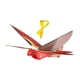 thumbnail image 1 of Juguete de pájaro con control remoto para niños, pájaro volador interactivo para actividades al aire libre. rojo, 1 of 9