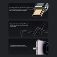 thumbnail image 3 of U Shape USB Type C Cable,PD100W USB3.2 Gen2 10Gbps Male to Male Data Cable,4K 60Hz Screen Casting Data Charging Cable Support OTG, 3 of 8