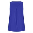 thumbnail image 5 of Wyobmus Womens Cross Backless Tank Tops Casual Sleeveless Open Back Tops Solid Color Cute Round Neck Flowy Shirts Blue, 5 of 7