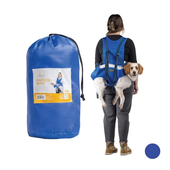 Canine Canyon Rover Rescue Dog Carry & Support Harness, Bright Blue | Lift Assist for Injured, Senior & Disabled Dogs