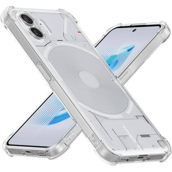 Case for Nothing Phone (2) Clear Cover with Reinforced Corner Bumper Slim Fit Shockproof Flexible TPU Case for Nothing Phone 2 - Transparent