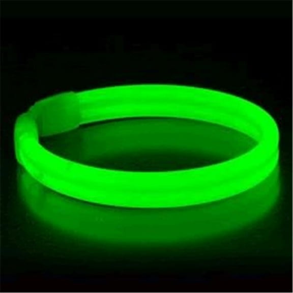Blinkee 1145052 Wide Glow Stick 8 in. Bracelet, Green - Pack of 30