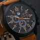 thumbnail image 3 of Reloj de cuarzo para hombre, relojes para hombre, reloj de pulsera de cuarzo analógico de cuarzo con fecha de cuero militar para hombre, 3 of 5