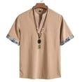 thumbnail image 2 of Rrunsv Golf Shirts for Men Men's Casual Short Sleeve Button Down Shirt Summer Beach Shirt Khaki,XL, 2 of 4