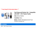 thumbnail image 2 of Fuel Pump and Strainer Set - Compatible with 2007 - 2014 Toyota Tundra 2008 2009 2010 2011 2012 2013, 2 of 2